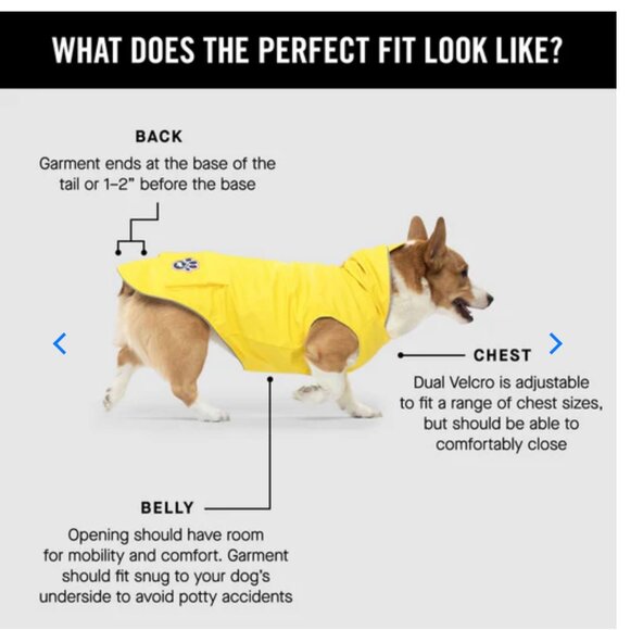 NWT Canada Pooch Torrential Tracker Raincoat for Dogs - Rubber Ducky Yellow - Picture 5 of 10